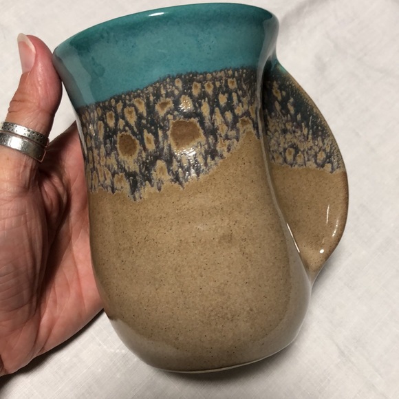 Handmade Pottery Right Hand Handwarmer Mug Neher - Picture 5 of 6